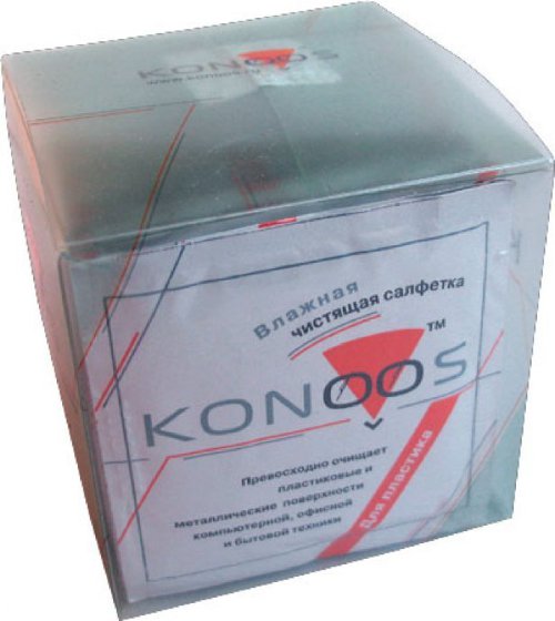 Чистящие салфетки влажные KONOOS для пластика - 30 шт,каждая в отдельной упаковке 